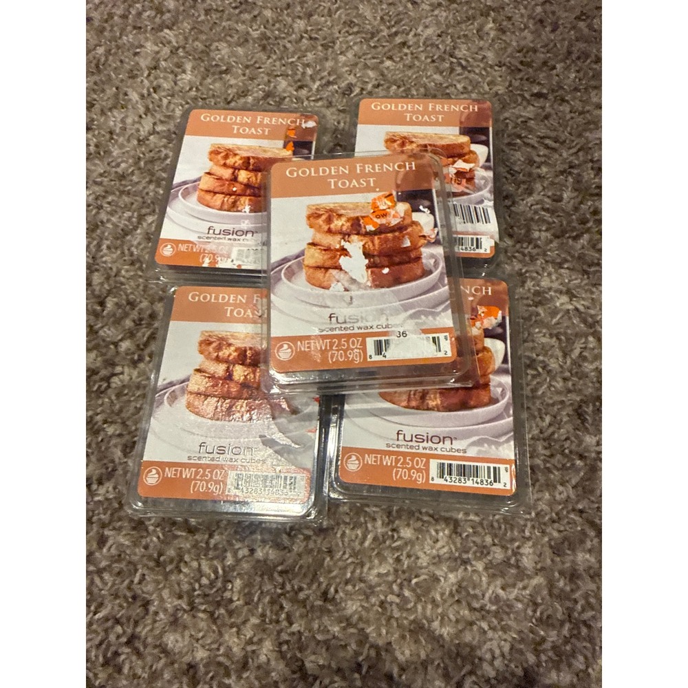 Lot of 5 Fusion Golden French Toast Scented Wax Cubes Melts 2.5 oz Each